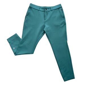 Women’s Abendroth Ruth Golf Pant Size 10 Green/Blue Cropped Trouser Stretch EUC